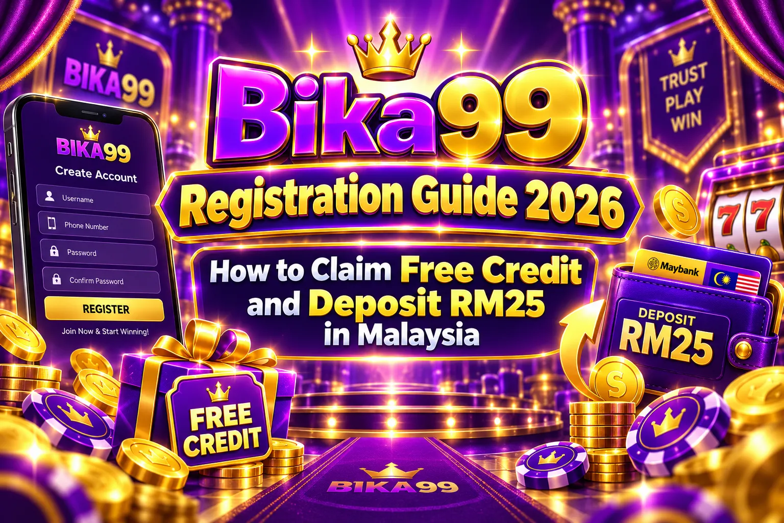 Bika 99 Registration Guide 2026: How to Claim Free Credit and Deposit RM25 in Malaysia — promotional artwork